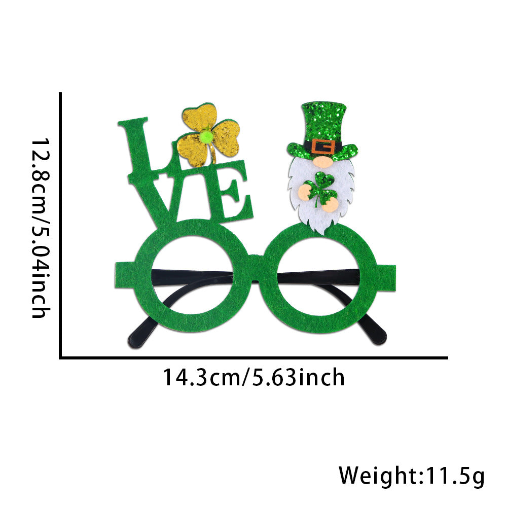 Wholesale St. Patrick's Day Shamrock Gold Green Clover Glasses